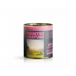 COUNTRY&NATURE Bezzbożowa mokra karma - wieprzowina ze szpinakiem 410 g